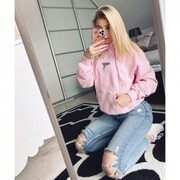 Bluza Uzi Glitter Hoodie Różowa Back To Black
