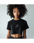 CROP TOP DAMSKI 'KINDA SOFT PORN' 2015 BLK Warsaw Raw
