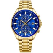 Zegarek Męski Giewont Chronograph Sapphire Złoto Niebieski GW7290-B6 Giewont