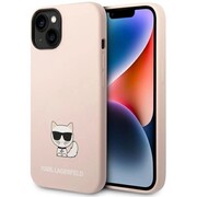 Etui Karl Lagerfeld Silicone Choupette Body na iPhone 14 Plus - jasnoróżowe Karl Lagerfeld