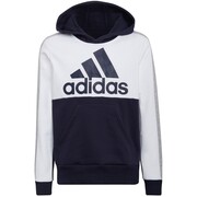 Bluza dla dzieci adidas Colorblock Fleece biało-granatowa HC5659 adidas