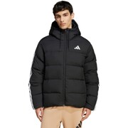 Kurtka męska adidas Essentials Climawarm 3 Stripes Puffer Down Hooded czarna JM4165 adidas