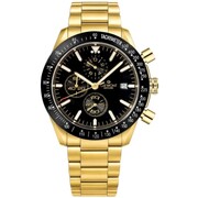 Zegarek Męski Giewont Chronograph Sapphire Złoto Czarny GW8720-B4 Giewont