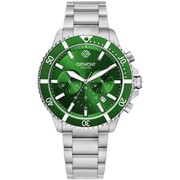 Zegarek Męski Giewont Chronograph Sapphire Srebrno Zielony GW3970-B8 Giewont