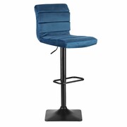 Krzesło barowe, hoker z oparciem, drava, niebieski Sofotel