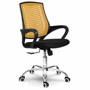 Fotel biurowy, krzesło, mikrosiatka, Denar, pomarańczowy Sofotel