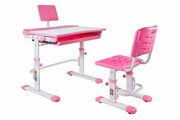 Biurko dziecięce z krzesłem, zestaw, Candy, różowy UniqueMeble