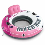 Koło do pływania, 2 uchwyty, 135 cm, River Run, różowy Intex