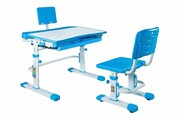 Biurko dziecięce z krzesłem, zestaw, Candy, niebieski UniqueMeble
