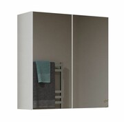 Szafka łazienkowa, wisząca, lustro, Pola, 60x22x60 cm, biały, mat Topeshop