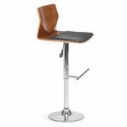Hoker, krzesło barowe, stołek, ekoskóra, Rigi, czarny Sofotel