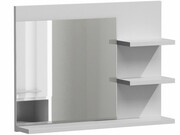 Lustro do łazienki, półki, lumo, 60x14x50 cm, biel, mat Topeshop