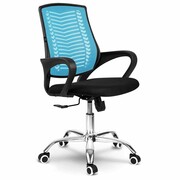 Fotel biurowy, krzesło, mikrosiatka, Denar, niebieski Sofotel