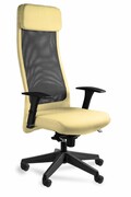 Fotel biurowy, ergonomiczny, Ares Mesh, czarny, buttercup UniqueMeble