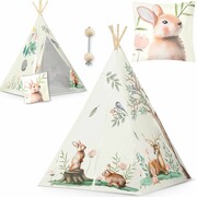 Namiot tipi dla dzieci, Nukido, 114x114x165 cm, beżowy Ricokids