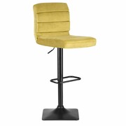 Krzesło barowe, hoker z oparciem, drava, żółty Sofotel