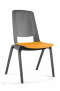 Krzesło do poczekalni, konferencyjne, fila, pomarańczowy UniqueMeble