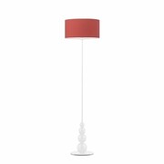 Lampa pokojowa, stojąca, Roma, 40x166 cm, czerwony klosz Lysne