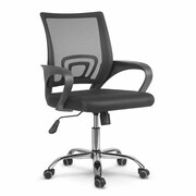 Fotel biurowy, krzesło z mikrosiatki, Latok, czarny Sofotel