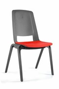 Krzesło do poczekalni, konferencyjne, fila, czerwony UniqueMeble