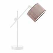 Lampka biurkowa, regulowana, Mali velur, 20x50 cm, różowy klosz Lysne