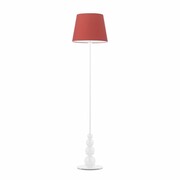 Stylowa lampa pokojowa, Lizbona, 37x174 cm, czerwony klosz Lysne