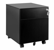Kontenerek biurowy z szufladami, 39x50x50 cm, czarny UniqueMeble