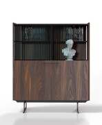 Komoda retro VITRO z witryną / szkocka sosna MIDSTY