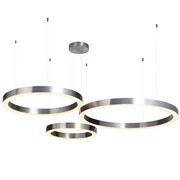 Lampa wisząca CIRCLE 40+60+60 LED nikiel na 1 podsufitce Step into design