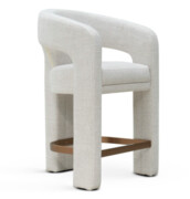 Hoker tapicerowany NINIO na trzech masywnych nogach + kolory Atreve Sp zoo