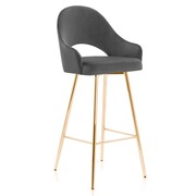 Hoker tapicerowany OGGIE złota podstawa Atreve Sp zoo