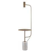 Lampa podłogowa ze stolikiem VINCENT złota 146 cm Step into design