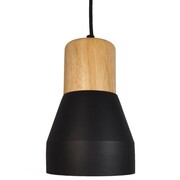Lampa wisząca CONCRETE 12 cm- czarny beton, drewno Step into design