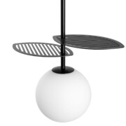 Lampa wisząca czarna Fyllo A biały klosz UMMO