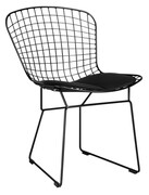 Krzesło NET SOFT czarne - czarna poduszka, metal KING HOME