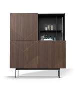 Nowoczesna komoda JUKEBOX orzech + kolory MIDSTY