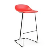 Hoker CARO BAR czarne nogi i czerwone siedzisko 75 cm Moos Home
