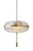 Lampa wisząca CHAPLIN 360 mosiądz - LED, szkło KING HOME