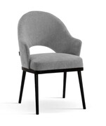 Luksusowe krzesło Oggie - tapicerowane, z podłokietnikami i drewnianymi nóżkami Atreve Sp zoo