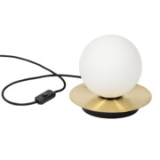 Lampa stołowa Borra ST mosiądz + biały mleczny klosz UMMO