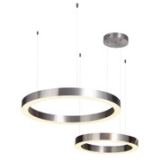 Lampa wisząca CIRCLE 60+80 LED nikiel na 1 podsufitce Step into design
