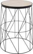 Stolik Rack okrągły czarny Intesi