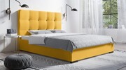 Łóżko tapicerowane MITEX z pojemnikiem i guzikami PK