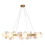 Lampa wisząca CHIC 105 cm - biało złota nowoczesna lampa do salonu Step into design