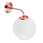 Kinkiet Loft ponadczasowy B56 Miedź szklana kula mleczna Origins of Light