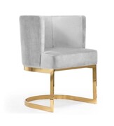 Fotel tapicerowany LUKSI na złotej podstawie Atreve Sp zoo