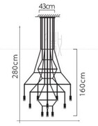 Lampa wisząca LINEA-20 czarna 120cm Step into design
