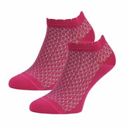 STOPKI DAMSKIE AŻUROWE RÓŻOWE Krebo