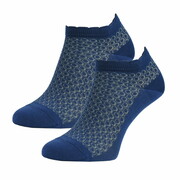 stopki damskie ażurowe granatowa falbanka Krebo