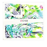 Naklejki wodne do paznokci pejzaż C-103 Allepaznokcie